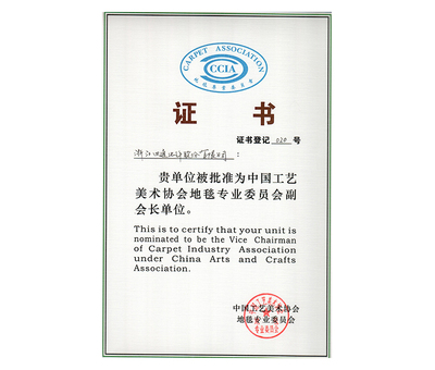 China Arts and Crafts Association Carpet Committee Vice President Unit